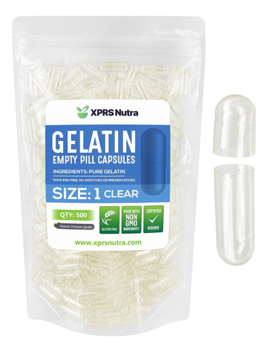Cápsulas Vazias Xprs Nutra Tamanho 1 - Cápsulas De Gelatina