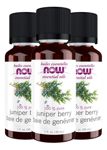 Óleo Bagas Zimbro Now Foods Juniper Berry 30ml Importado 3un