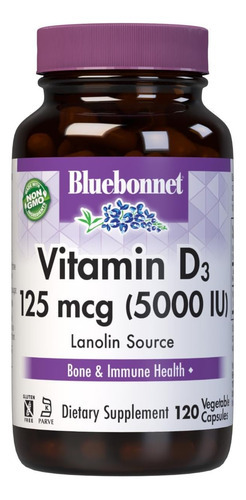 Cápsulas Vegetais De Vitamina Diu Bluebonnet, Contagem De 1