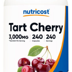 Suplemento Nutricost Tart Cherry Extract 3000 Mg 240 Cápsula