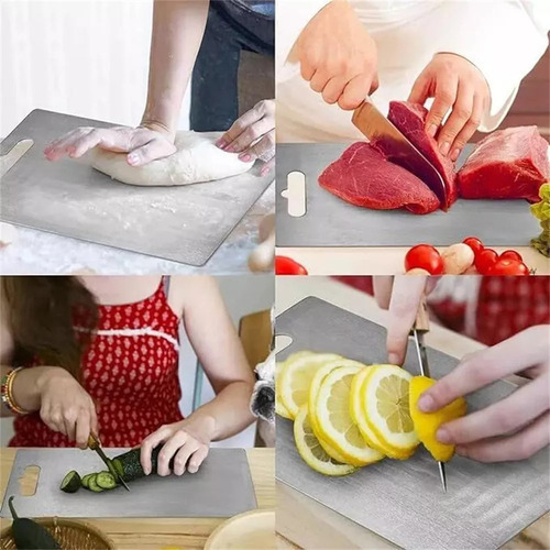 // 3 Peças Tábua Corte Titânio Tábua Corte Titân - Imagem 6