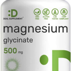 Glicinato De Magnésio 500mg, 240* Cápsulas Vegetais | Que...