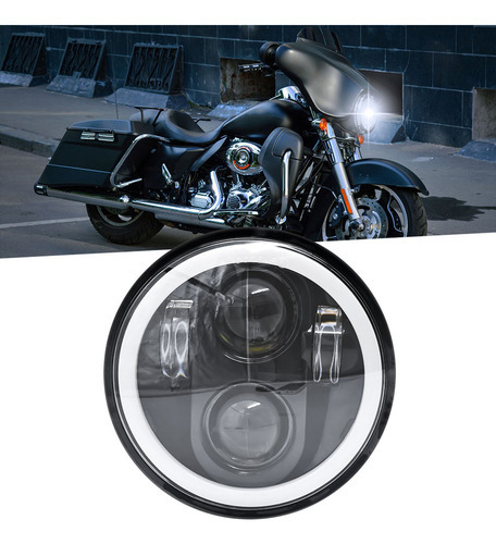 Farol De Motocicleta Farol De Feixe De Led Com Luz Redonda D - Imagem 2