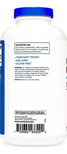 Suplemento Nutricost Creatina Monohidratada 3.000 Mg 500 Cáp - Imagem 3
