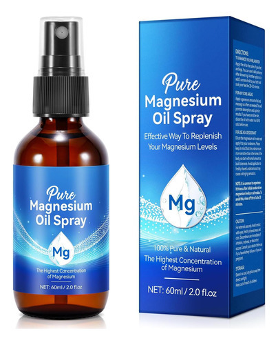 Spray De Óleo De Magnésio, Spray De Magnésio 100% Natural Pa