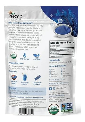 Pó De Espirulina Azul Orgânica Usda (extrato De Ficocianina) - Imagem 2