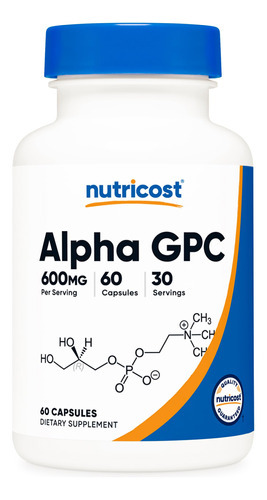 Suplemento Nutricost Alpha Gpc 300 Mg 60 Cápsulas De Glu Não