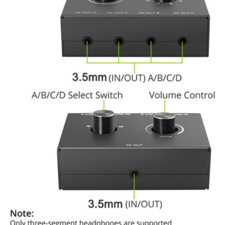Comutador De Áudio Estéreo Com Conector De 4 Vias De 3,5 Mm - Imagem 4