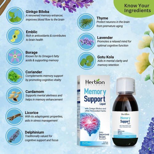 Líquido De Suporte De Memória Herbion Naturals - Para Adulto - Imagem 4
