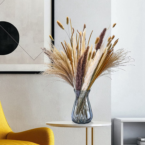 Decoração De Buquê De Capim Seco Dos Pampas Boho Home 120 Un - Imagem 3