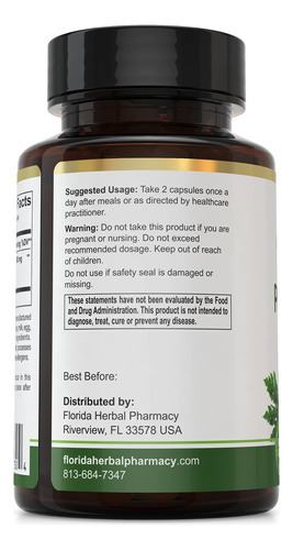 Cápsulas De Extrato De Folha De Mamão Florida Herbal Pharmac - Imagem 2