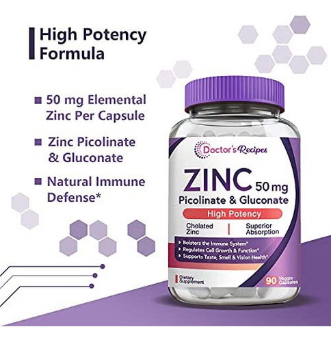 Receitas Médicas Cápsulas De Zinco 50 Mg De Picolinato E Gl - Imagem 3
