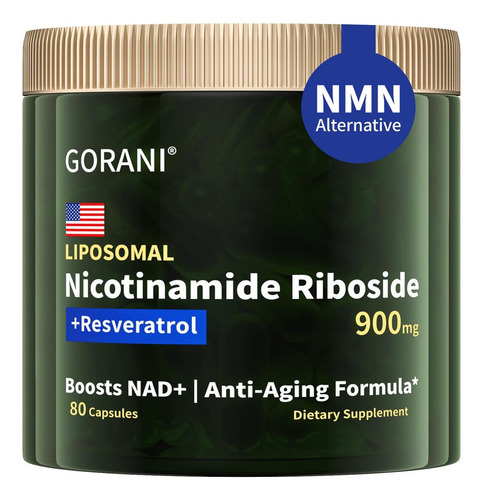 Gorani Nad+ Suplemento 900mg - Ribosídeo De Nicotinamida E N