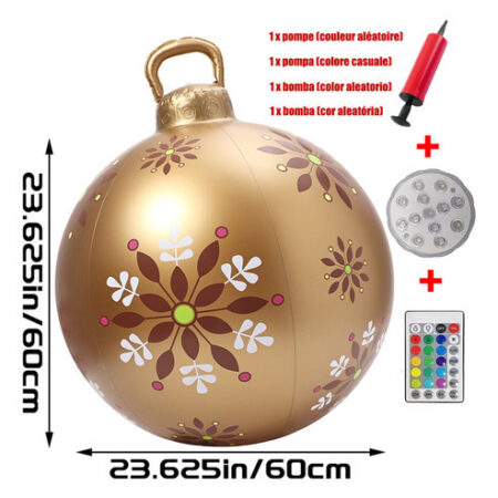 Enfeites De Bola Decorados De Natal Infláveis De Pvc Grandes - Imagem 29