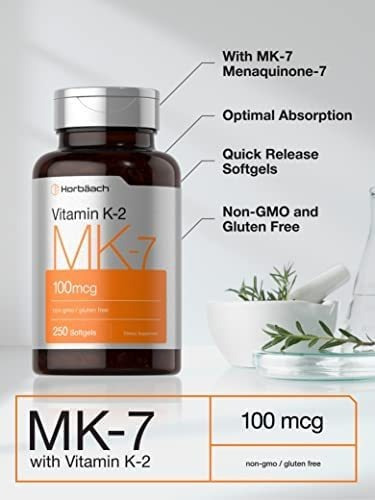 Vitamina K2 Mk7 100mcg | 250 Cápsulas | Suplemento Sem Ogm E - Imagem 3