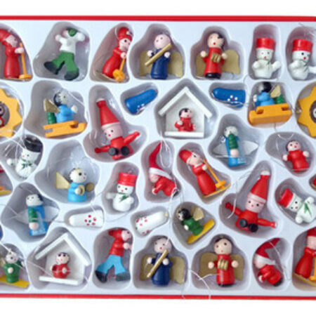 Conjunto De Enfeites De Mesa De Madeira Nutcracker Xmas Tree - Imagem 5