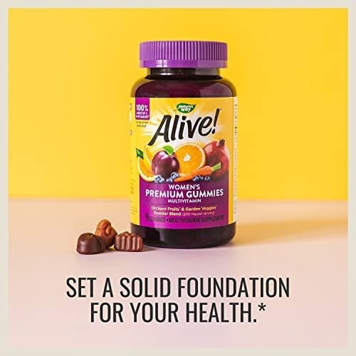 Nature's Way Alive! Multivitamínicos Gomosos Femininos Premi - Imagem 5