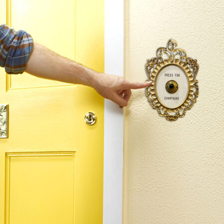 Campainha Decorativa Q - Anel De Tabuleta De Champanhe - Dou - Imagem 2