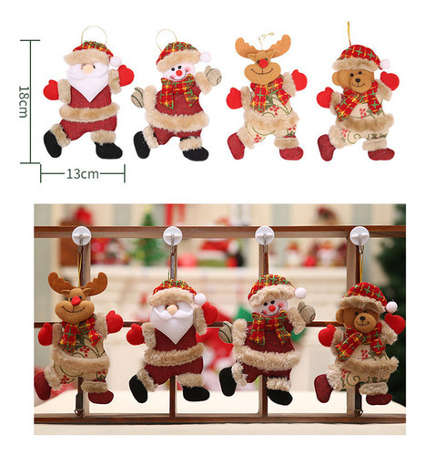 Decorações De Natal Boneco De Neve Papai Noel Alce Urso 20p - Imagem 2