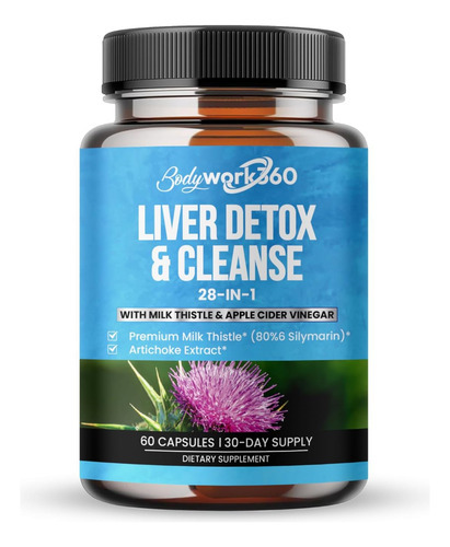 Bodywork360 Liver Detox & Cleanse - Suplemento 28 Em 1 Para - Imagem 6