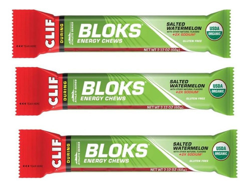 Bloks De Tiro Clif - Melancia Salgada - Mastigações De Energ