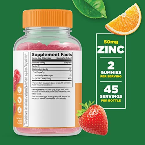 Gomas De 50 Mg De Zinco Vitalício - Suplemento De Goma De S - Imagem 2