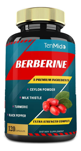 Cápsulas De Extrato De Berberina 4250 Mg, Suprimento Para 4