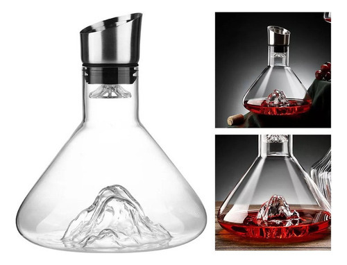 Garrafa De Vidro Iceberg Garrafa De Vinho Aerador Para - Imagem 2