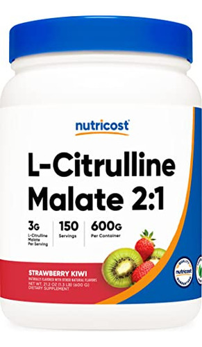 Suplemento Nutricost L-citrulina Malato 2:1 600g De Morango