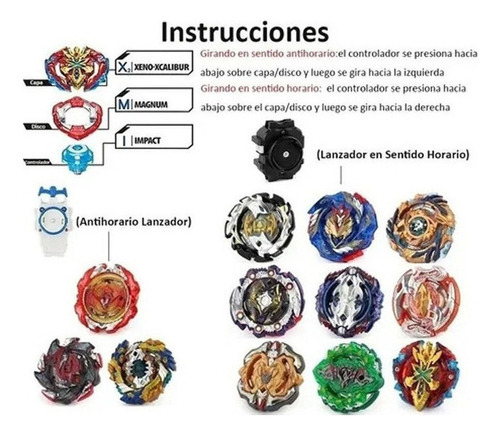 Jogo Beyblade Burst Bey Blade Metal Para Crianças - Imagem 8