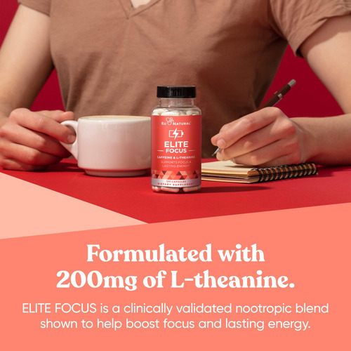 Pílulas De Cafeína Elite Com L-teanina " Suplementos Energét - Imagem 4