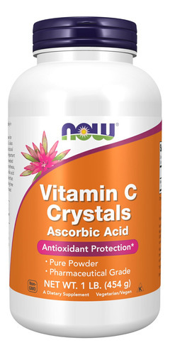 Vitamina C Now Suplementos 1100mg 1 Libra Em Pó