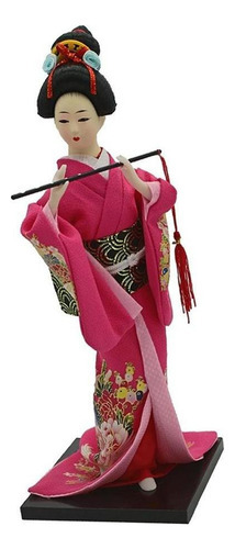 12 Figura De Boneca De Gueixa Japonesa Quimono Japonês - Imagem 4