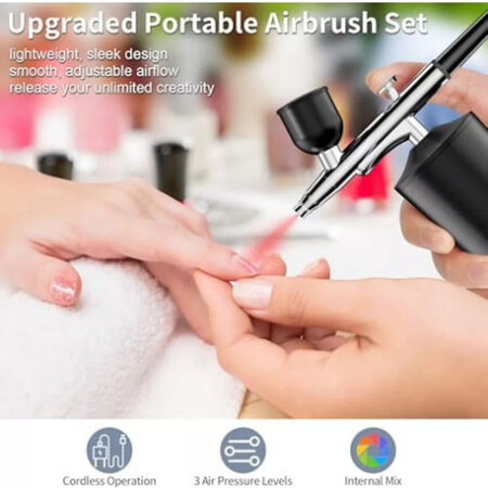 Recarga De Aerógrafo Portátil Sem Fio, Cor Preta - Imagem 3