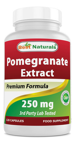Extrato De Romã Best Naturals 250 Mg 120 Cápsulas