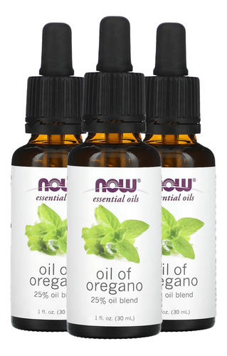 Mistura Óleo Orégano Now Foods 30 Ml Importado 3un