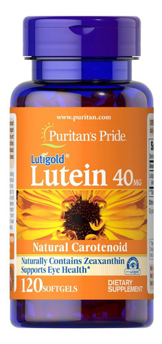 Puritanos Pride Lutein 40mg Com Zeaxantina, Suporta A Saúde