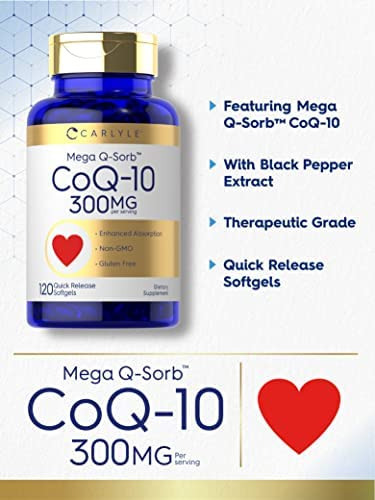 Carlyle Coqmg | 120 Cápsulas | Mega Q-sorb Coenzima Q-10 | C - Imagem 3
