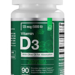 Essential Elements D3 Vitamins 5000 Ui Softgels Com Azeite P