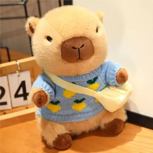 S Capivara Pelúcia Animal Capivara Infantil Com 7 Acessórios - Imagem 6
