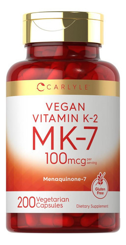 Carlyle Vitamina K2 Mk7 100mcg | 200 Cápsulas Veganas | Supl
