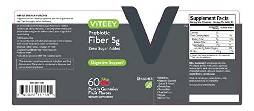 Gomas De Fibra Prebiótica 5g - Zero Açúcar Adicionado - Sup - Imagem 9