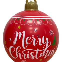 Bola De Natal Decorada Inflável Ao Ar Livre De 60 Cm
