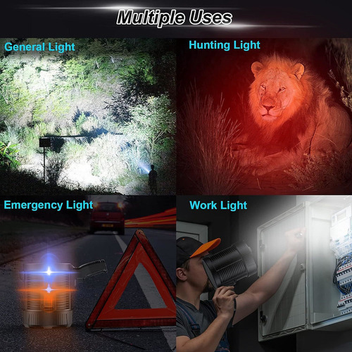 Lanterna De Mão Led Recarregável Z Com Lâmpada De 900000 Lúm - Imagem 4