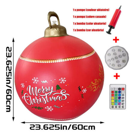 Enfeites De Bola Decorados De Natal Infláveis De Pvc Grandes - Imagem 54