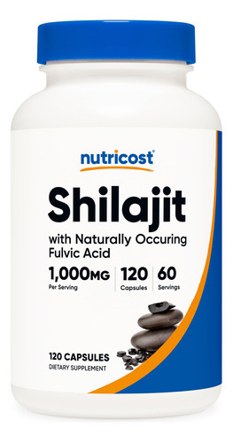 Cápsulas De Extrato De Shilajit Nutricost 1.000 Mg 120 Cápsu