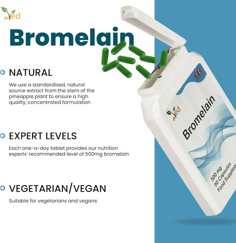 Cápsula De Bromelaína Ved Mg De Alta Resistência Por Cápsula - Imagem 5