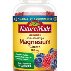Citrato De Magnésio De Alta Absorção Nature Made 200 Mg Por