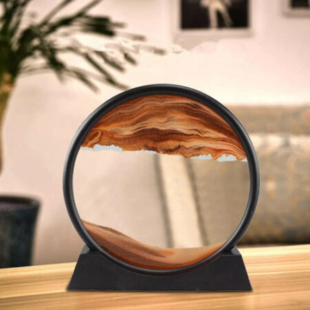 Arte Em Areia Em Movimento Em 3d Decorada Com Ampulheta Gira - Imagem 4