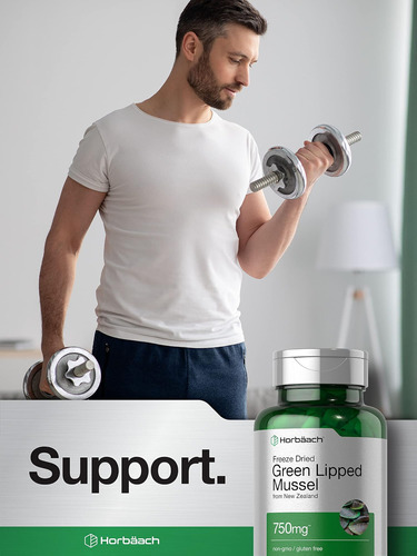 Mexilhão De Lábios Verdes Horbäach | 750mg | 120 Cápsulas | - Imagem 5